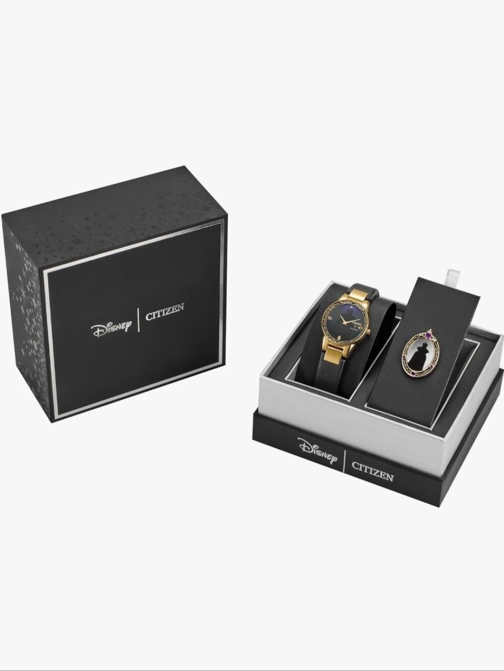 Disney Citizen Ladies' Eco-Drive Disney Villians Evil Queen Gold Stainless Steel